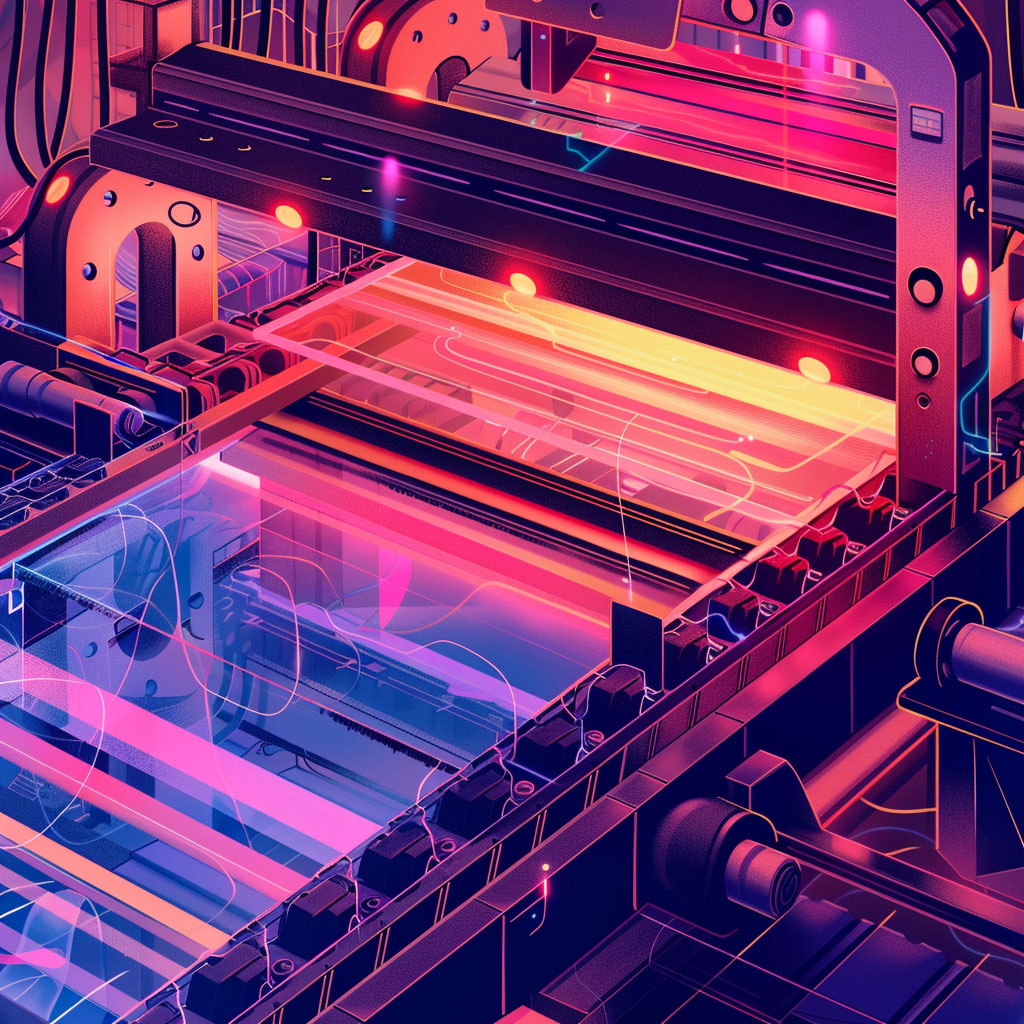 Infografica Che Illustra I Passaggi Del Processo Di Termoformatura Per La Produzione Di Vassoietti, Evidenziando Il Riscaldamento, La Modellatura E Il Raffreddamento.