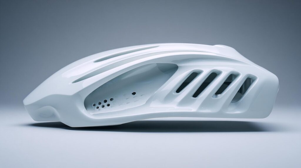Carter Di Design In Plastica Termoformata Con Finiture Complesse E Precise, Fotografato In Studio Per Evidenziare L'Alta Qualità Del Prodotto Finale.