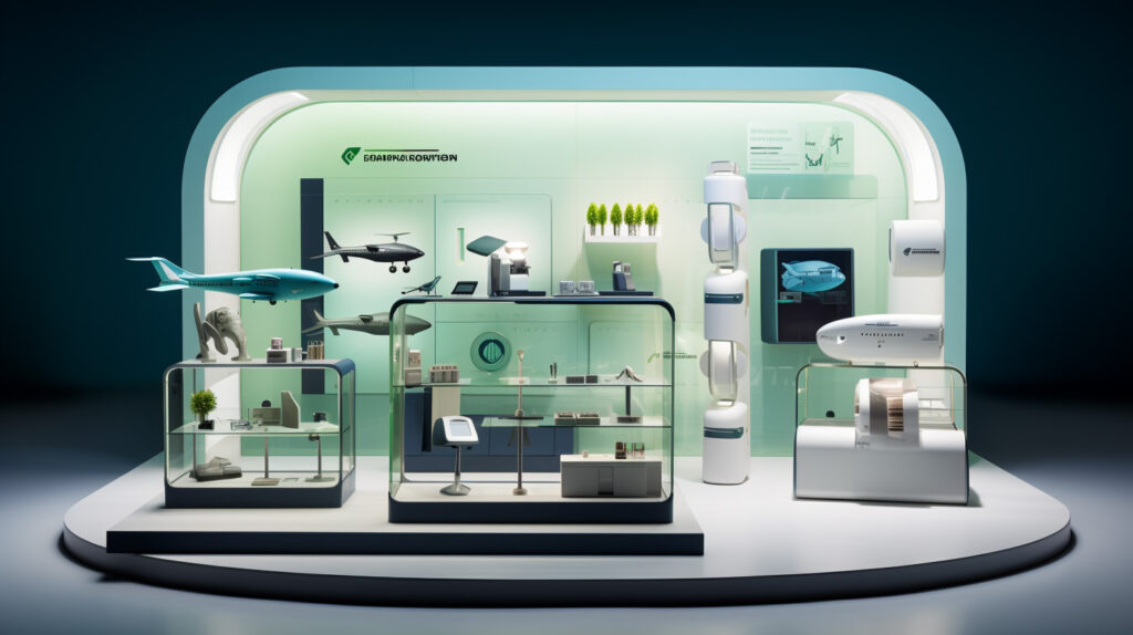 Vetrina Di Diversi Prodotti Di Alta Precisione Realizzati Con La Termoformatura. In Primo Piano Una Scocca Per Un Drone, Un Vassoio Per La Logistica E Un Packaging Medicale, A Dimostrazione Della Versatilità Della Tecnologia Per Settori Industriali Avanzati.
