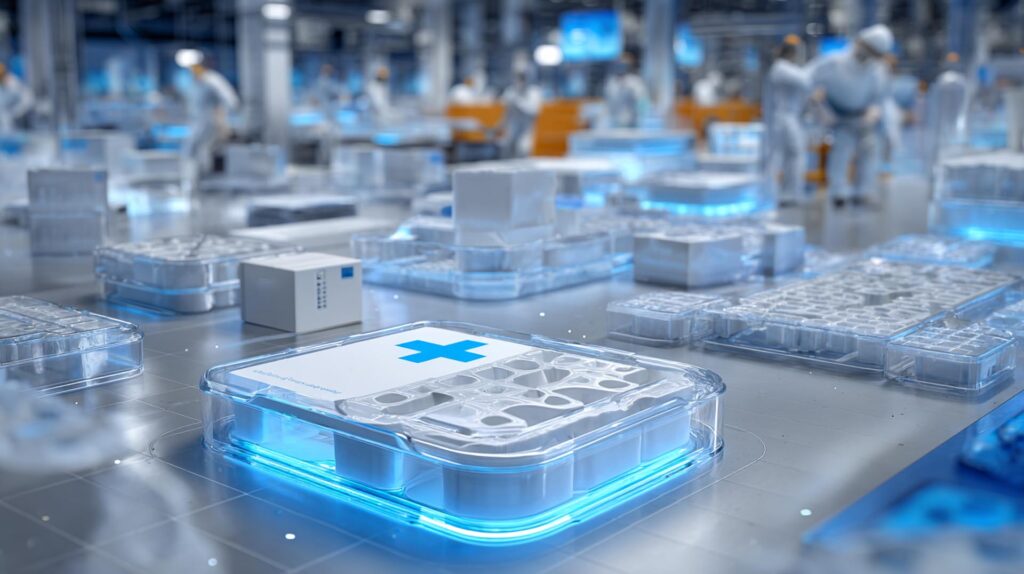 Diverse Applicazioni Industriali Del Polistirolo Termoformato, Inclusi Vassoi Per Logistica E Packaging.