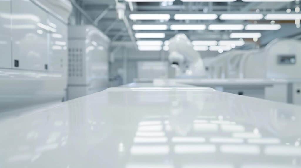Bobine Di Lastre In Hips Bianco Pronte Per Il Processo Di Termoformatura