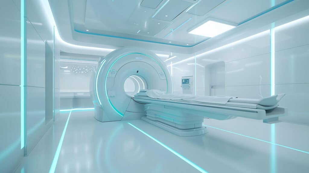 Scocca Termoformata Dal Design Ergonomico Per Macchinario Diagnostico Ospedaliero.