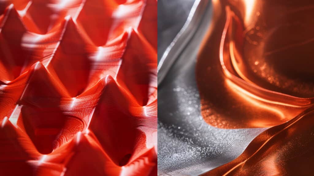 Finitura Superficiale A Confronto: Strati Di Stampa 3D Visibili Contro La Superficie Liscia Di Un Pannello Termoformato.